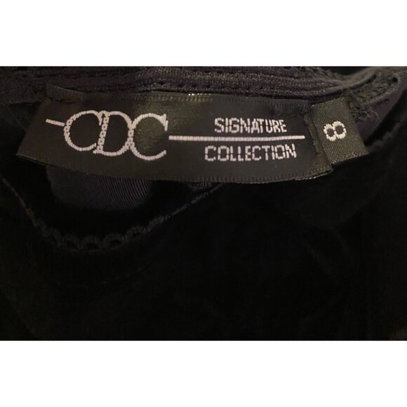CDC Signature Collection Black Rhinestone Flared Pants Size 8 - Picture 3 of 9